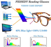 ÉÌƷͼƬ 24 | B0DBQFZT73 | FEISEDY Retro Square Thick Big Frame Blue Light Blocking Reading Glasses Anti Glare Digital Eyestrain Reader B2523