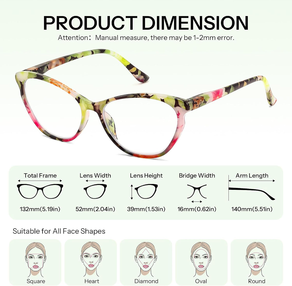 ÉÌƷͼƬ 3 | B0G647MNNW | FEISEDY 2 Pack Blue Light Reading Glasses Stylish Butterfly Frame B0373