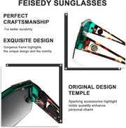 ÉÌƷͼƬ 5 | B09L4V27YS | FEISEDY Square Oversized Sunglasses for Men Women Flat Top B2765