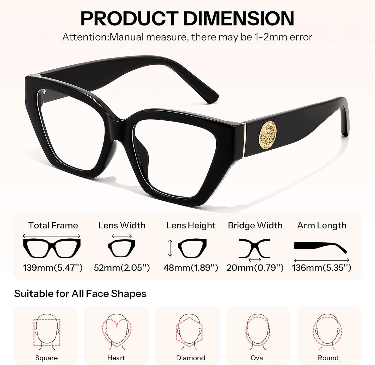 ÉÌƷͼƬ 6 | B0GQZ778YS | FEISEDY Women Cat Eye Blue Light Blocking Glasses for Women B0350