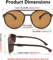ÉÌƷͼƬ 28 | B0B6HWK6X1 | FEISEDY Classic Steampunk Sunglasses for Men Women Retro Round Gothic Shades Eyewear UV400 Protection B2957