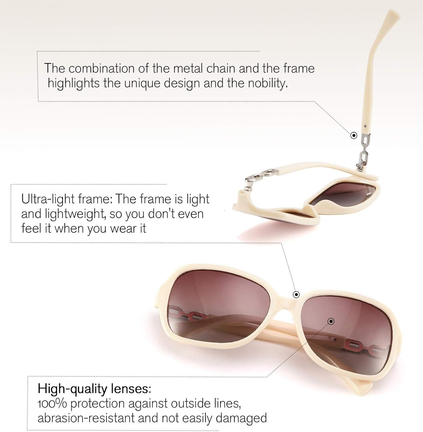 商品图片 63 | B08LPZDDKZ | FEISEDY Womens Polarized Sunglasses Square Wraparound Shades UV400 Mirrored Trendy Sun Glasses for Women B2526