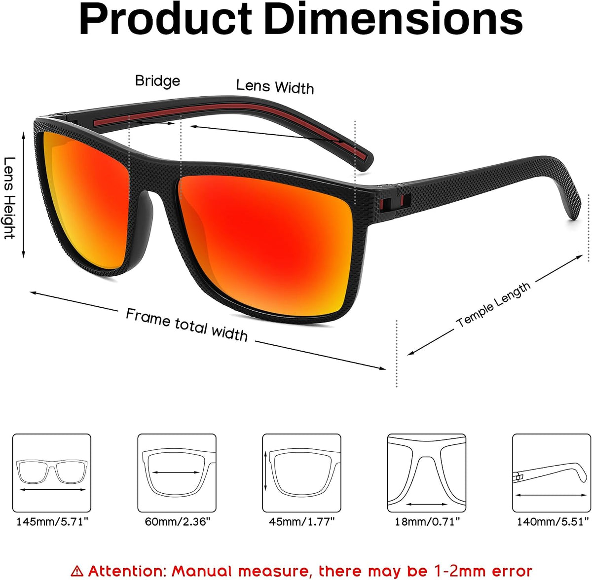 ÉÌƷͼƬ 17 | B0F8J2TQSK | FEISEDY Polarized Sunglasses for Men and Women Lightweight Frame Sun Glasses with UV400 Protection for Driving Fishing B0301