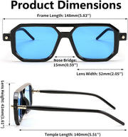 ÉÌƷͼƬ 126 | B09YTJ4FQZ | FEISEDY Vintage Square 70s Flat Aviator Sunglasses Women Men Classic Retro Stylish Frame UV400 Sunglasses B2622