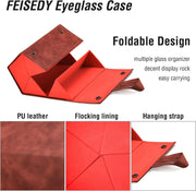 ÉÌƷͼƬ 23 | B0CSFHKMSS | FEISEDY Sunglasses Organizer 5 Slots Travel Glasses Case,Hanging Eyewear Holder Fashionable PU Leather Eyeglass Case B0087