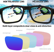 ÉÌƷͼƬ 3 | B0CS6MV9B1 | FEISEDY Men Sunglasses Polarized,Square Vintage Cycling Running Fishing Golf Hiking Sports Sun Glasses B0080