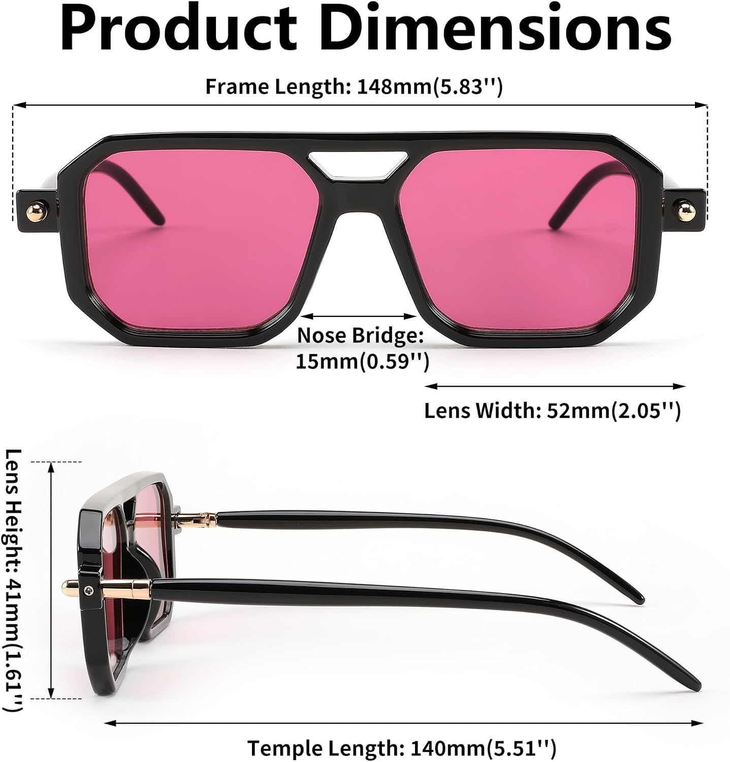 商品图片 184 | B09YTJ4FQZ | FEISEDY Vintage Square 70s Flat Aviator Sunglasses Women Men Classic Retro Stylish Frame UV400 Sunglasses B2622
