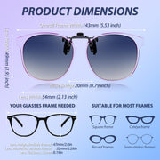 商品图片 20 | B0HDSX3PVB | FEISEDY Polarized Flip-Up Clip On Sunglasses Over Prescription B0486