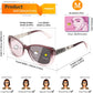 商品图片 4 | B0D2RBKKPD | FEISEDY Polarized Women Sunglasses Retro Shades Photochromic Lens Sparkling Crystal Sunglasses UV400 Protection B0144