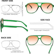 ÉÌƷͼƬ 37 | B0CB543WBD | FEISEDY Vintage Retro 70s Plastic Aviator Sunglasses Women Men Classic Large Squared Frame B2751