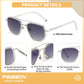 商品图片 22 | B0FQ4Y7FV6 | FEISEDY Polarized Aviator Sunglasses for Women Men Square TAC Lens B0329