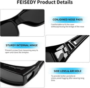 ÉÌƷͼƬ 17 | B089YRDYMP | FEISEDY Polarized Fit Over Glasses Sunglasses Men Women Wrap Around B2593