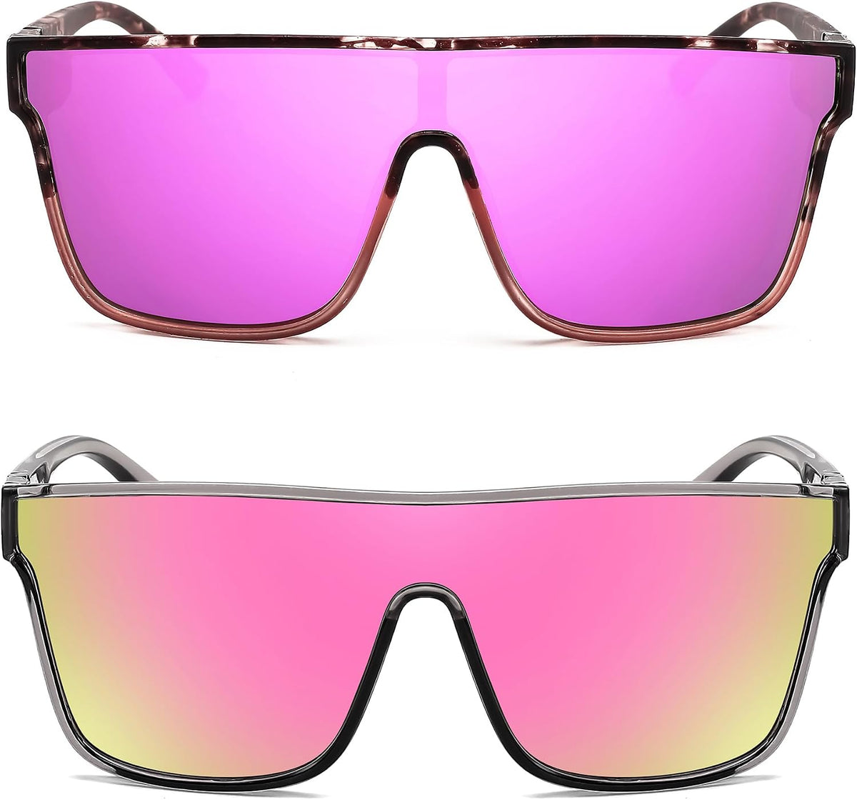 ÉÌƷͼƬ 97 | B0B2836HD6 | FEISEDY Sunglasses for Women Men, Fashion Mirrored Single Lens Shades