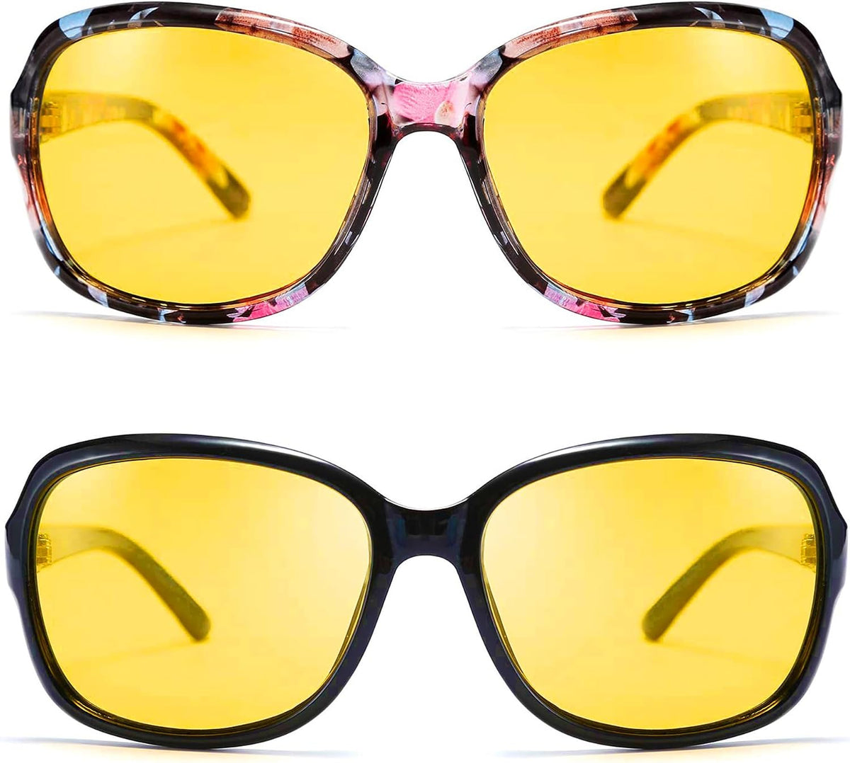 ÉÌƷͼƬ 48 | B081YY5RM3 | FEISEDY Classic Womens Night Glasses Driving Anti Glare Wrap Around Yellow Sunglasses B2548