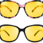商品图片 48 | B081YY5RM3 | FEISEDY Classic Womens Night Glasses Driving Anti Glare Wrap Around Yellow Sunglasses B2548
