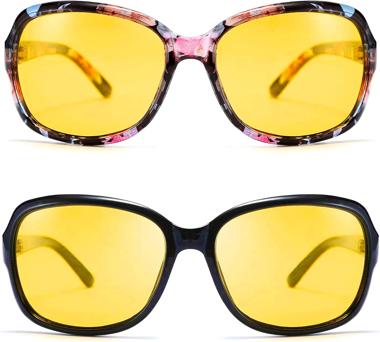 商品图片 48 | B081YY5RM3 | FEISEDY Classic Womens Night Glasses Driving Anti Glare Wrap Around Yellow Sunglasses B2548