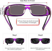 ÉÌƷͼƬ 75 | B089YRDYMP | FEISEDY Polarized Fit Over Glasses Sunglasses Men Women Wrap Around B2593