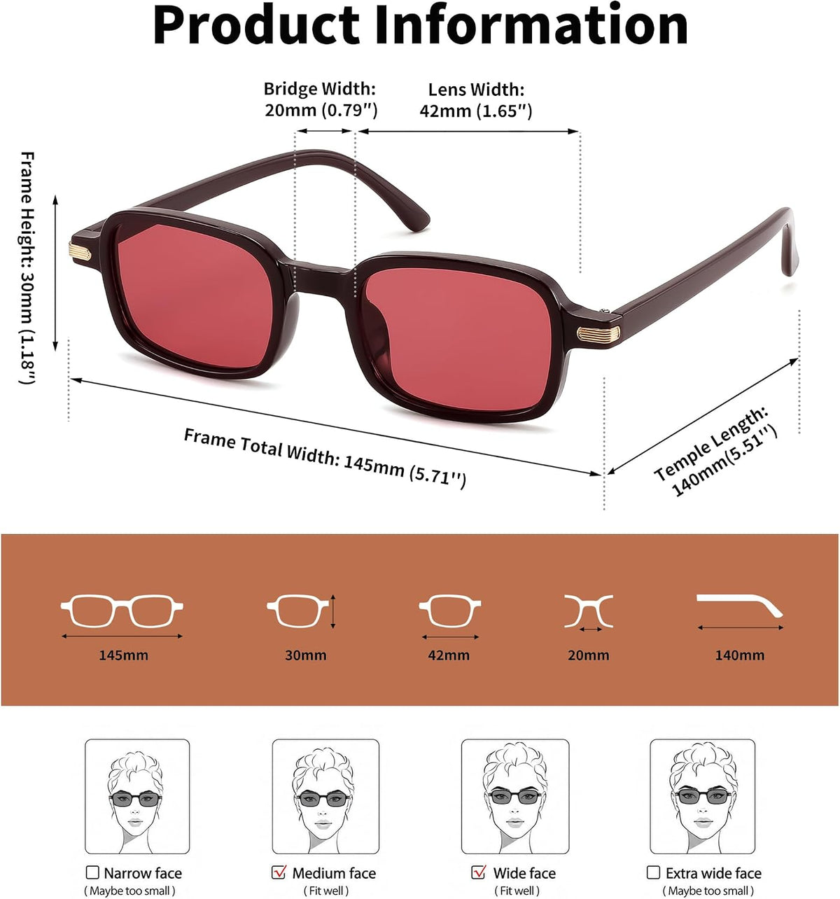 ÉÌƷͼƬ 13 | B0H1B921MS | FEISEDY Trendy Rectangle Sunglasses Womens Mens Narrow Square Shades B0449