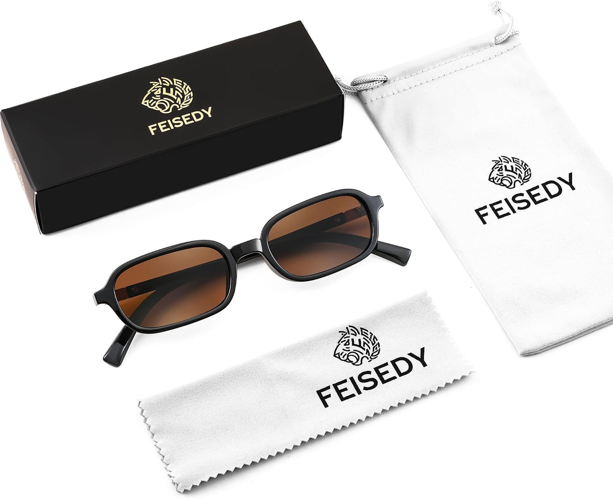 ÉÌƷͼƬ 8 | B0DX1678RX | FEISEDY Retro Rectangular Sunglasses for Women Men 90s Small Vintage Fashion Square Sunnies B0282