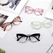 ÉÌƷͼƬ 6 | B0BB2D64DV | FEISEDY Women Oversized Blue Light Blocking Computer Glasses Fake Nerd Cat Eye Glasses Frame Anti Eyestrain B2323