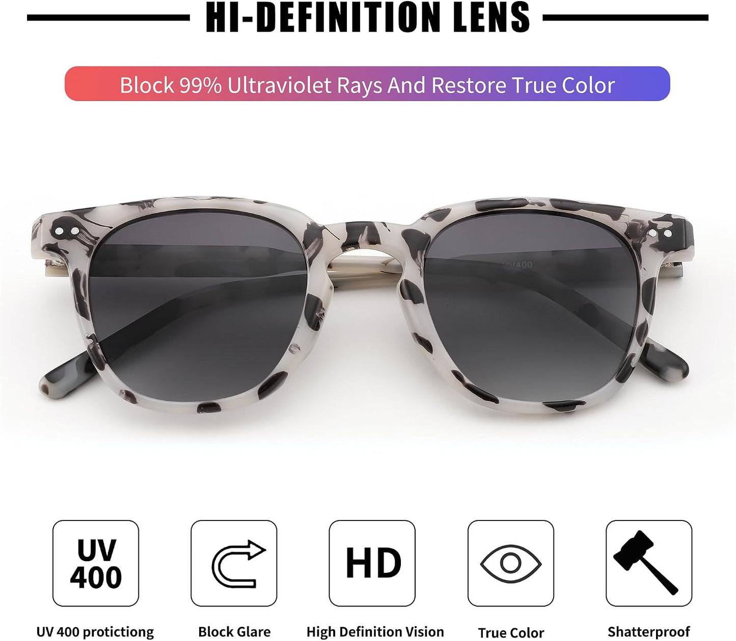 商品图片 28 | B0CCPBD9GS | FEISEDY Classic Polarized Sunglasses Retro Round Sunglasses for Women Men Trendy Shades B0002