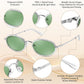 商品图片 11 | B0GX9GL5XF | FEISEDY Polarized Oval Metal Sunglasses for Women Men Classic Retro B0439