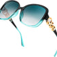 Quiet Green / 61 Millimeters | B0BJ6YGGVW | FEISEDY Women's Fashion Sunglasses, Oversized Square Frame with Pearl Sparkling, Polarized UV Protection B2821