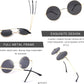 商品图片 8 | B08HRQJKLS | FEISEDY Steampunk Sunglasses Retro Round Polarized Women Men Metal Glasses B2528