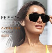 ÉÌƷͼƬ 4 | B0D6G3P982 | FEISEDY Fashion Flat One Piece Oversized Sunglasses Rimless Irregular Stylish Retro Design Shade Women Men B0153