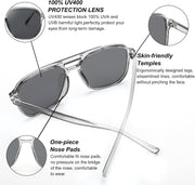 ÉÌƷͼƬ 25 | B0B3XKHTR1 | FEISEDY Retro Square Aviator Sunglasses Women Men 70s Vintage Trendy Plastic Frame Sun Glasses B2835