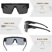 ÉÌƷͼƬ 22 | B0D4Y6RY37 | FEISEDY Sunglasses Men Women, Big Oversized Square Frame,UV400 Mirrored Sun Glasses, Cycling Driving Fishing Hiking B0064