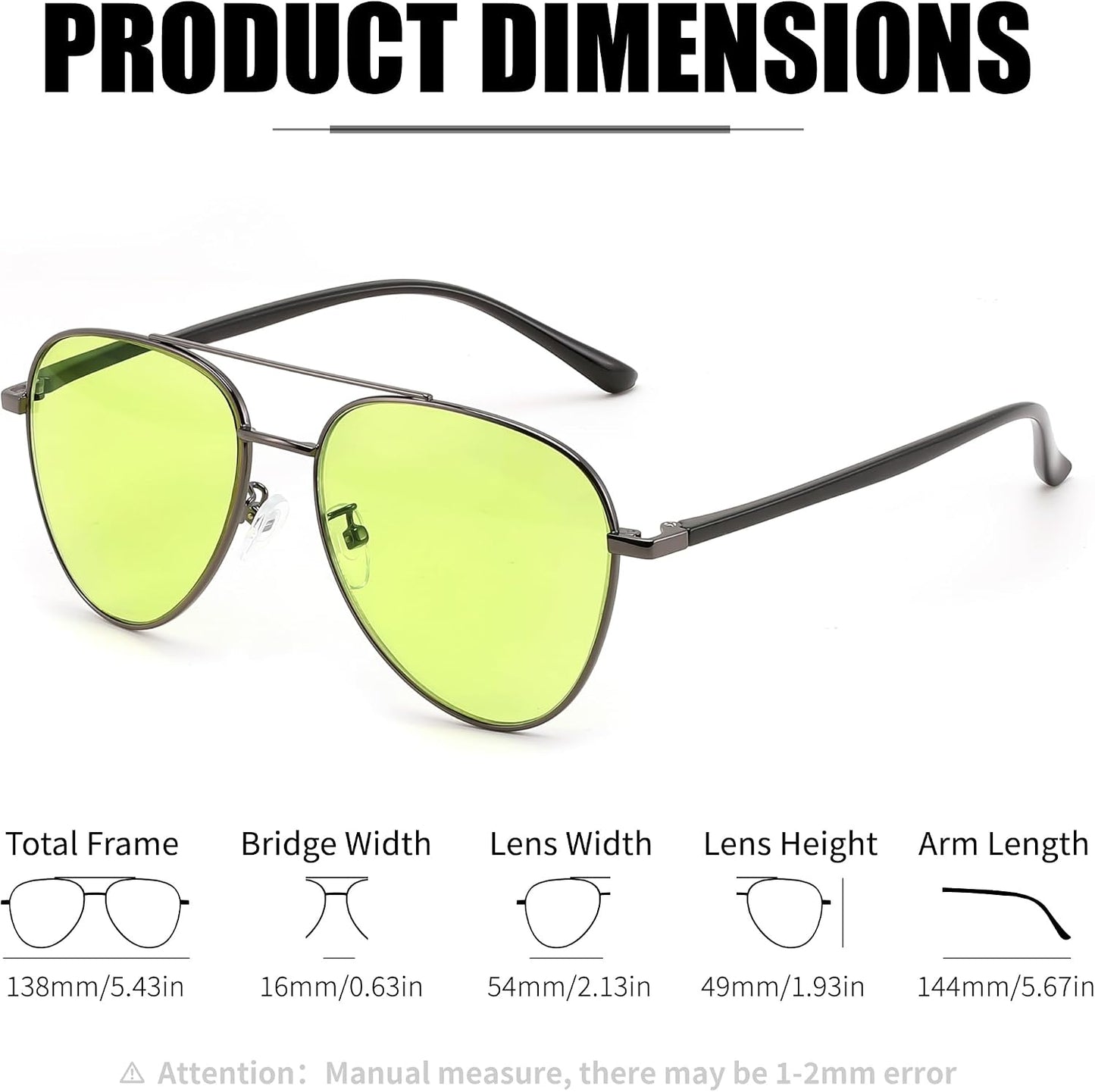 商品图片 11 | B0GJYYQGWC | FEISEDY Photochromic Progressive Multifocal Aviator Reading Glasses B0396