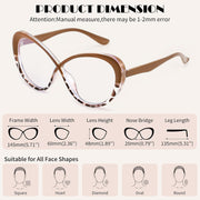 ÉÌƷͼƬ 6 | B0GXZ3356Q | FEISEDY Oversized Cat Eye Blue Light Blocking Glasses for Woman, Retro Cateye Eyeglasses, Stylish Bluelight Glasses B0454
