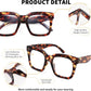 商品图片 11 | B08ZMQ47KD | FEISEDY Blue Light Blocking Reading Glasses Oversized Readers Designer Luxury Square Eyewear Frame B2695FR