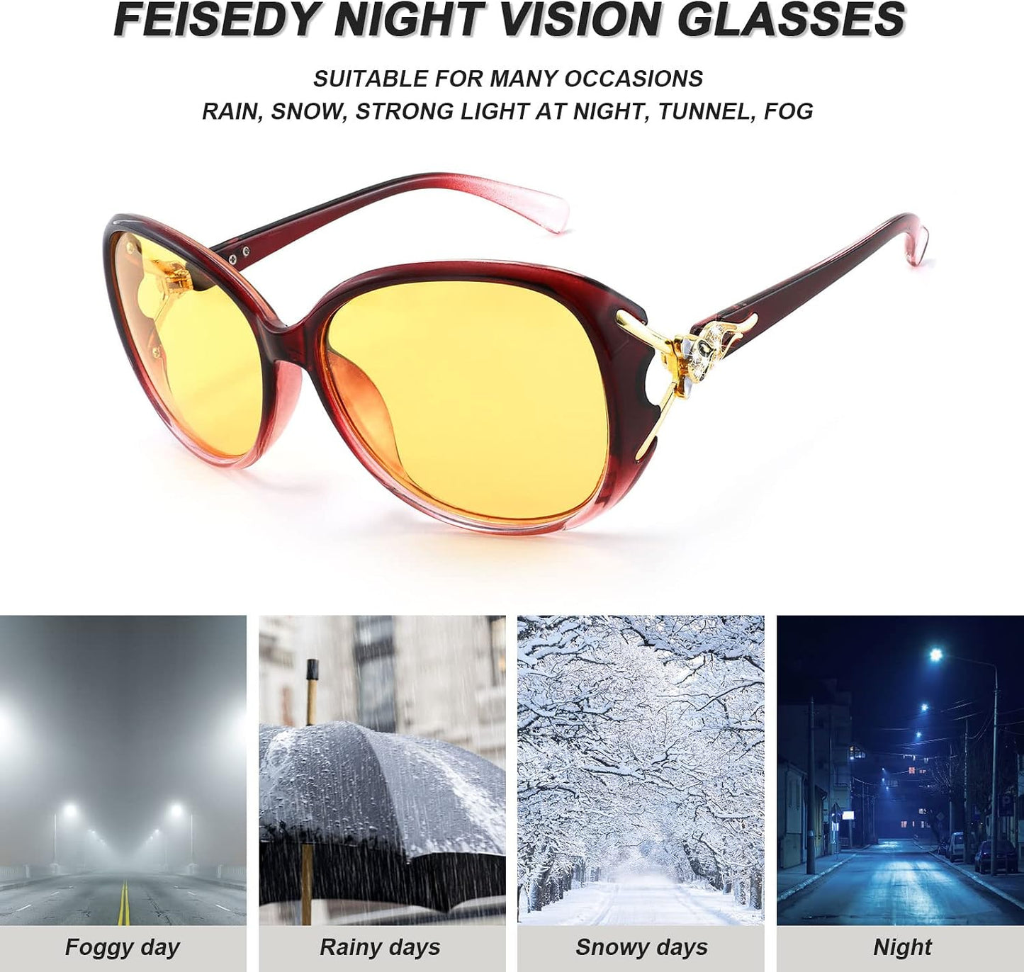 商品图片 49 | B08S7G8RRP | FEISEDY Oversized Polarized Sunglasses Women Men Large Shades B2730