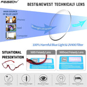 ÉÌƷͼƬ 27 | B0CJFLY9C9 | FEISEDY Reading Glasses for Women Fashion Half Frame Cat Eye Glasses Anti Glare Eyeglasses B0067