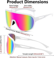 ÉÌƷͼƬ 7 | B0D5D4T92Q | FEISEDY Sports Sunglasses for Men and Women,Oversized One Piece Reflective Lens Cycling Sunglasses B0178