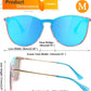 商品图片 16 | B0DGCPG41T | FEISEDY Sunglasses for Women Men Retro Round Cateye Designer Cute Mirrored UV Protection Lens B0210