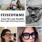 商品图片 14 | B082SVW71F | FEISEDY Retro Reading Glasses Thick Square Big Frame Blue Light Blocking Lens Anti Glare Digital Eyestrain B2534