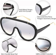 ÉÌƷͼƬ 70 | B085PPHWTZ | FEISEDY Retro Oversized Sunglasses Women Men One Piece Frame B2580