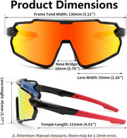 ÉÌƷͼƬ 18 | B0D6XZ67Q2 | FEISEDY Kids Teens Baseball Polarized Sunglasses Lightweight Frame UV400 Sports Cycling Shades for Boys Girls B0190