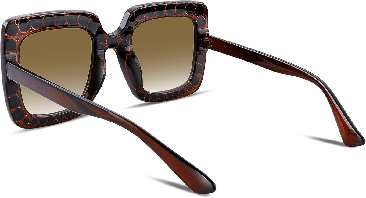 ÉÌƷͼƬ 64 | B077GMJCV8 | FEISEDY Women Sparkling Crystal Sunglasses Oversized Square Thick Frame B2283