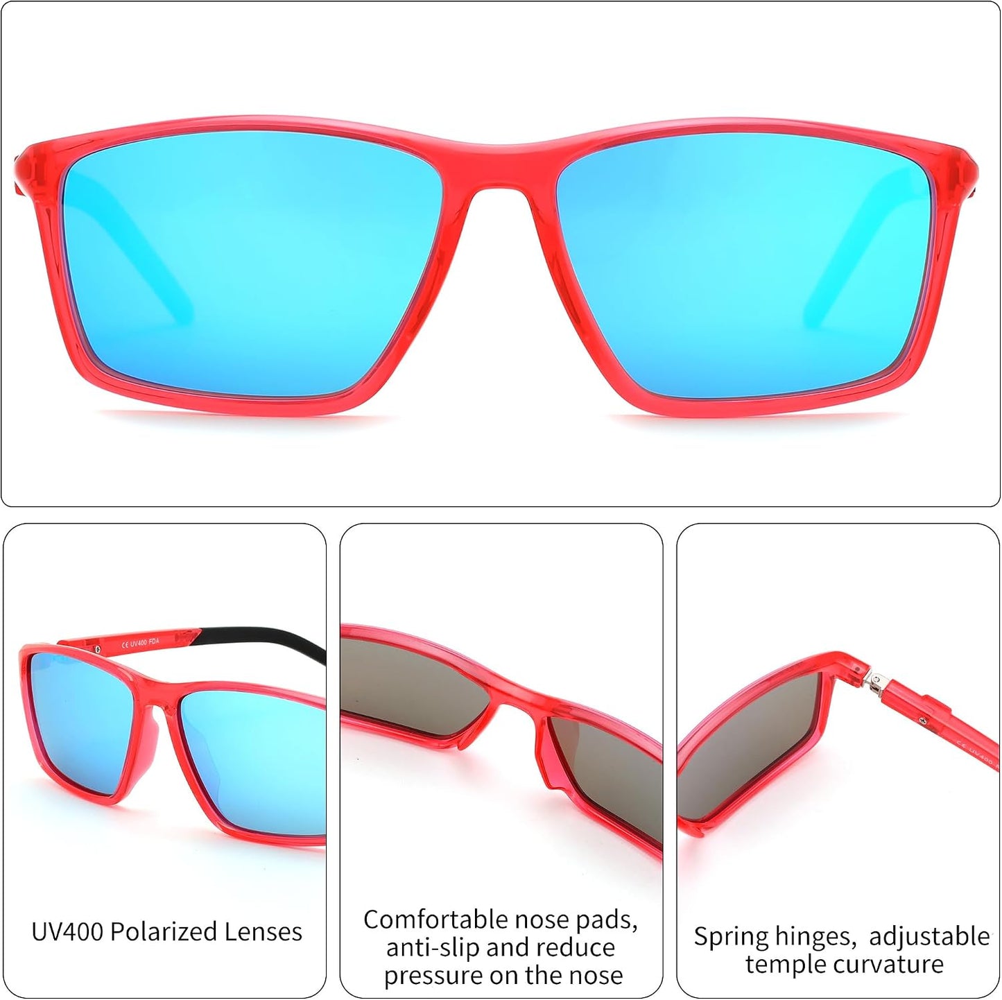 商品图片 24 | B0FG2HCVQL | FEISEDY Rectangle Sunglasses Women Men Trendy Classic Sunglasses Fashion Retro Vintage Square Frame Polarized UV400 B0288