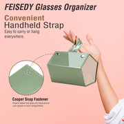 ÉÌƷͼƬ 35 | B0CSFHKMSS | FEISEDY Sunglasses Organizer 5 Slots Travel Glasses Case,Hanging Eyewear Holder Fashionable PU Leather Eyeglass Case B0087