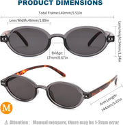 ÉÌƷͼƬ 29 | B0GV61HCD9 | FEISEDY Retro Oval Sunglasses for Women Small 90s Y2K UV Protection B1584