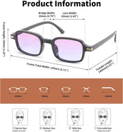 ÉÌƷͼƬ 27 | B0H1B921MS | FEISEDY Trendy Rectangle Sunglasses Womens Mens Narrow Square Shades B0449