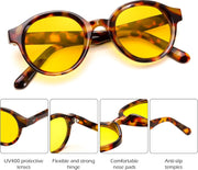 ÉÌƷͼƬ 12 | B0DGGB7Z8F | FEISEDY Retro Round Sunglasses for Women Men UV400 Protection Classic Lightweight Circle Frame Sun Glasses B0244