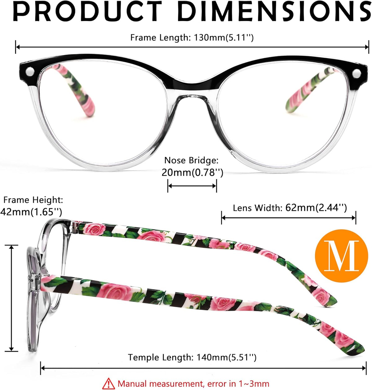 商品图片 4 | B0CHPCPR6X | FEISEDY Reading Glasses Cat Eye Blue Light Blocking Readers Anti Eyestrain with Spring Hinge B0043