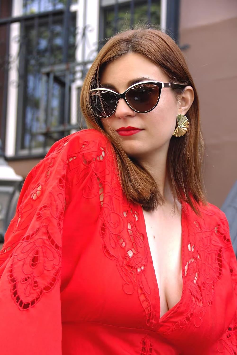 商品图片 2 | B07VB227XS | FEISEDY Classic Cateye Polarized Sunglasses for Women 100% UV Protection B2512
