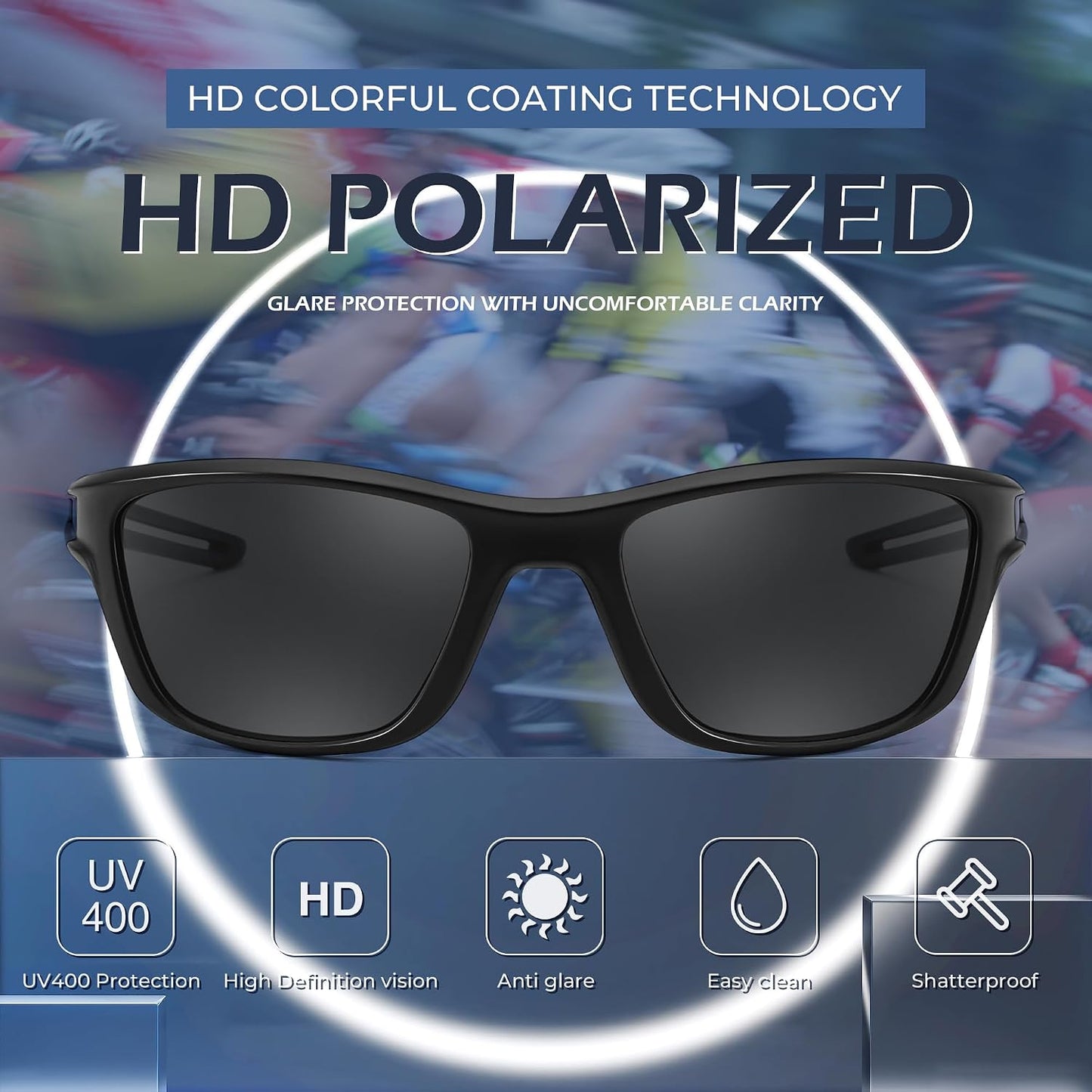 商品图片 31 | B0CTXW1SQG | FEISEDY Sports Polarized Sunglasses For Men Women Cycling Driving Fishing Running UV400 Protection B0125